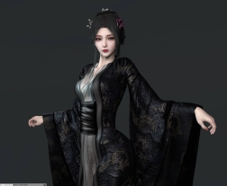 免费Archer黑衣古风美女QYNguzhuang